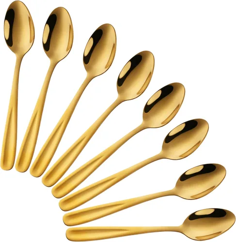 Vista 10 de 8 Pieces Dessert Spoons Teaspoons Small Coffee Spoons Espresso Spoons, 5.5 Inch (black)