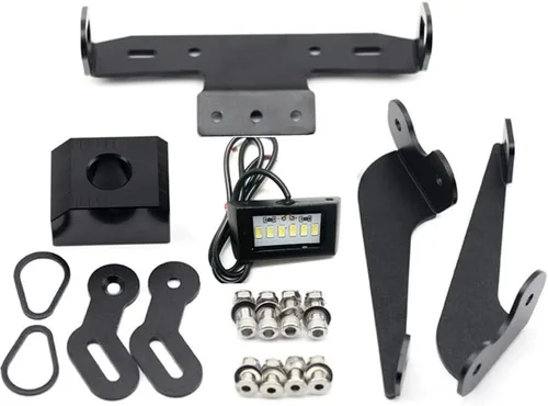 Vista 4 de MT 09 - Eliminador de guardabarros compatible con MT09 / FZ09 2017-2020 Soporte de montaje para placa de matrícula de luz trasera