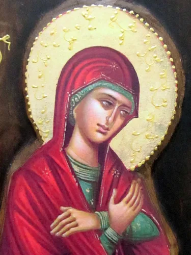 Vista 5 de Icono de madera griego ortodoxo de madera del Génesis de Jesucristo / K4