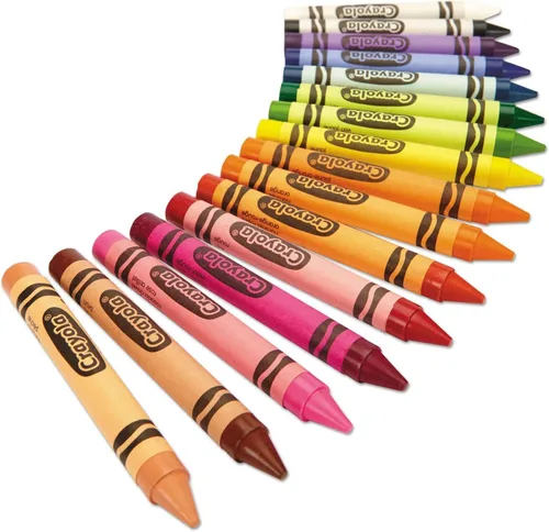 Vista 5 de Binney & Smith Crayola(R) - Juego de crayones grandes, caja con tapa elevadora, colores surtidos, caja de 16