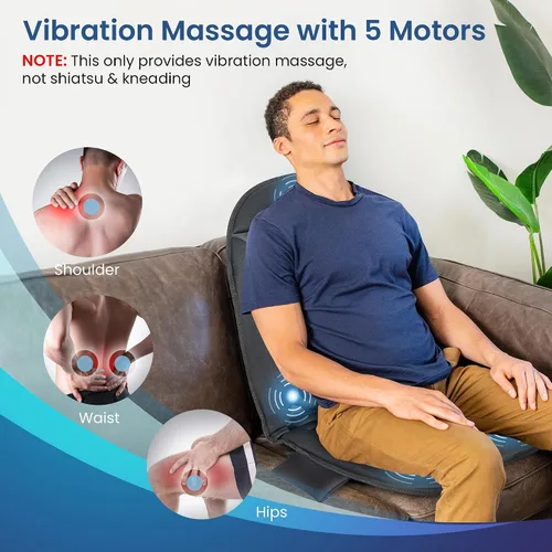 Vista 2 de COMFIER Masajeador de pies con calor y vibración masajeador de espalda para silla
