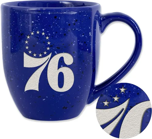 Vista 85 de Rico Industries NBA 16 oz Team Color Laser Engraved Speckled Ceramic Coffee Mug 3-Color del