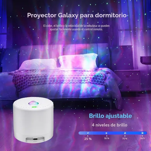 Vista 8 de Proyector de estrellas, proyector de galaxia, control remoto y temporizador, luz de galaxia, proyector de luz nocturna de nebulosa LED