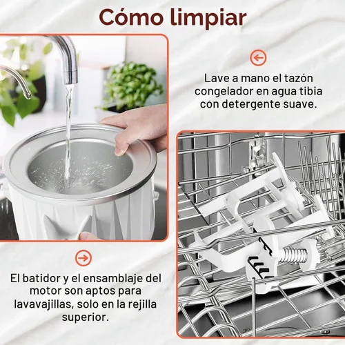 Vista 7 de Accesorio para máquina de helados KitchenAid, accesorio para batidora de pie de 2 cuartos de galón, accesorio de helado de sorbete de yogur