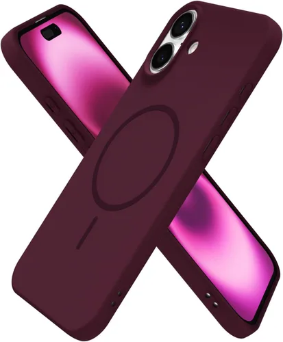 Vista 46 de Oakxco Funda de Silicona Mag Safe para iPhone 12 Pro Max, Funda Magnética Delgada y Fina Compatible con Carga Inalámbrica MagSafe, Bonita Funda