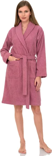 Vista 7 de TowelSelections - Bata de baño de mujer de 100% algodón, estilo chal de rizo corto Angel Falls