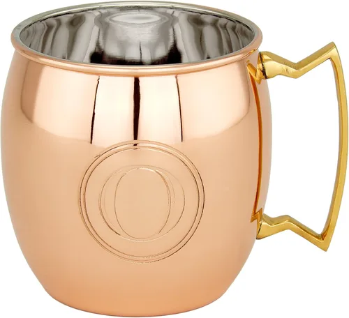 Vista 26 de Old Dutch International Taza sólida Moscow Mule, 16 onzas, monograma A, cobre