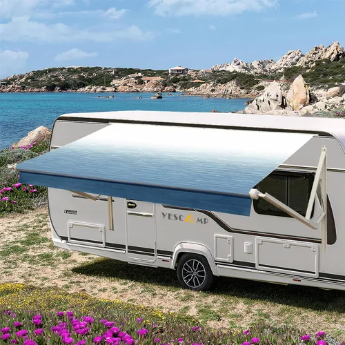 Vista 12 de YESCAMP Tela de repuesto para toldo de autocaravana, resistente a la intemperie, de 4 capas, vinilo de 18.5oz para toldo de camper - Toldo universal