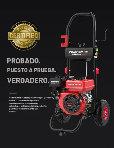 Vista 6 de Lavadora a presión de gas PowerSmart, 3800 PSI y 2.5 GPM para limpieza