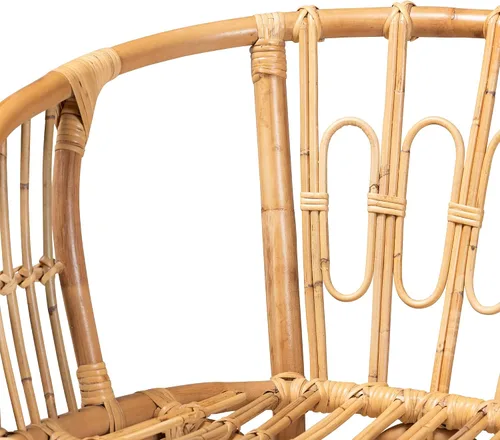 Vista 7 de Bali & pari Silla de comedor de ratán natural moderna y contemporánea Luxio