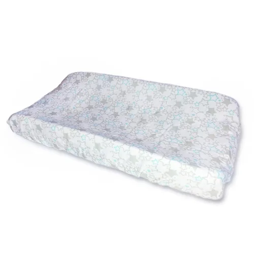 Vista 3 de Funda para cambiador de muselina de algodón más suave, azul pastel y brillo de estrellas de ley
