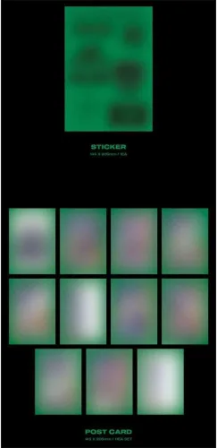 Vista 3 de ATEEZ -Zero - Epílogo de fiebre [Diario ver.] 1 álbum+póster plegado limitado+cultura regalo coreano (calcomanías decorativas, tarjetas fotográficas)