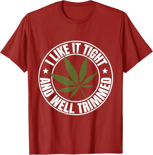 Vista 44 de Weed Cannabis Medical Marihuana I Like It Camiseta ajustada y recortada, Negro, S