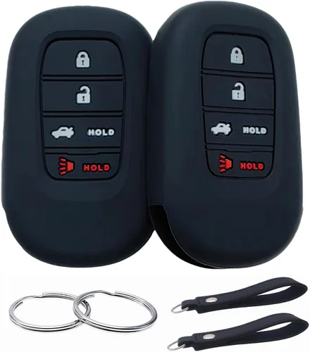 Vista 6 de REPROTECTING Funda de goma de silicona para llavero compatible con Honda Accord Civic CR-V Sport SI EX EX-L Touring 2022-2026