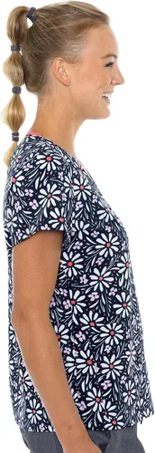 Vista 3 de Med Couture Top con cuello en V para mujer, Multi
