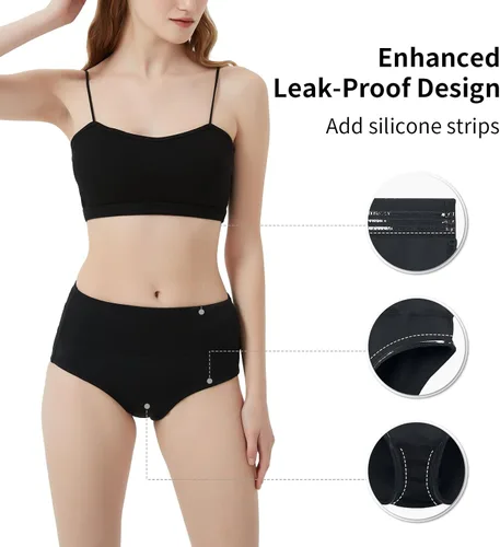 Vista 5 de SPOFOR Traje de baño de época para adolescentes, niñas, mujeres, a prueba de fugas, impermeable