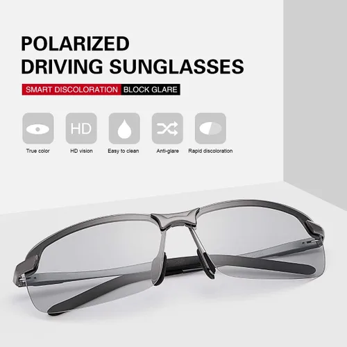 Vista 2 de YIMI Gafas de sol fotocrómicas polarizadas para hombres y mujeres deportes al aire libre conducción antirreflejos UV400 protección z87 gafas