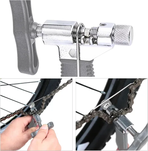 Vista 4 de Alicates de eslabones para bicicleta, divisor de cadena, 6 pares de eslabones perdidos de bicicleta, alicates de cadenas QKURT para reparación