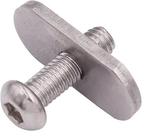 Vista 4 de METER STAR 6 tornillos de acero inoxidable 304 para riel de kayak y tuercas de riel M6, kit de reemplazo de montaje de engranajes para kayaks