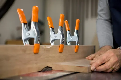 Vista 5 de Adjustable Clamp Co Jorgensen 3202-HT Abrazadera de resorte de 2 pulgadas con mango y punta, plata/naranja