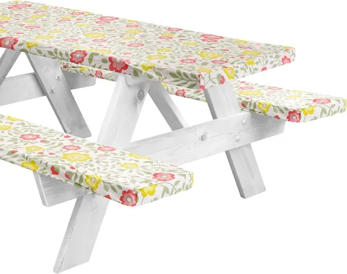 Vista 12 de LINPRO - Funda de mesa de picnic de 6 pies con fundas para bancos, fundas ajustadas de mesa de picnic de vinilo con elástico, elementos esenciales