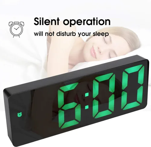 Vista 9 de Hermoso reloj electrónico USB, reloj, reloj electrónico, despertador, para el hogar multifuncional duradero