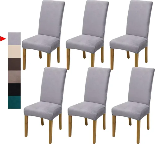 Vista 131 de Fundas para Sillas de Comedor, Juego de Fundas para Sillas de Comedor de 4 Piezas, Fundas Elásticas para Sillas de Cocina, Fundas para Sillas