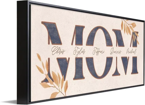 Vista 10 de Personal-Prints Arte Personalizado de PAPÁ e Hijos Personalizado con Todos los Nombres de los Niños Regalo Único y Personalizado para el Día