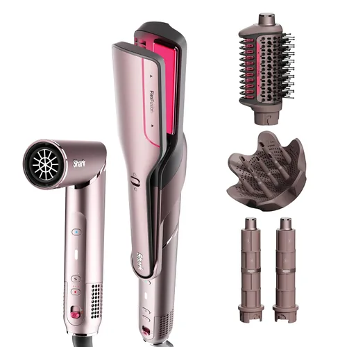 Vista 17 de Secador de pelo Shark FlexFusion con cepillo de pelo Fusion, difusor, estilizador de aire cerámico con rizadores auto-envolventes, placas