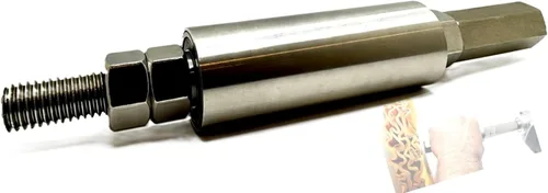 Vista 10 de Kit extensor de pulido de amoladora angular de acero inoxidable 5/8"-11, rueda de pulido de vías respiratorias eje de extensión de 2-1/4", adaptador