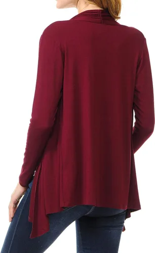 Vista 4 de MINEFREE Cárdigan de punto ligero de manga larga para mujer (S-3XL)