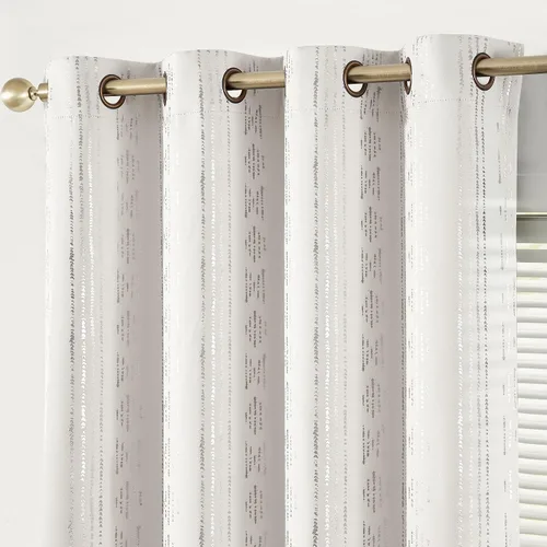 Vista 29 de jinchan - Cortinas bohemias 100% blackout de 54 pulgadas de largo para dormitorio, estampado geométrico negro sobre beige, con ojales