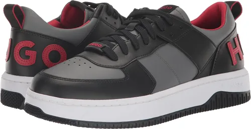 Vista 7 de HUGO Men's Basketball Style Contrast Leather Sneakers