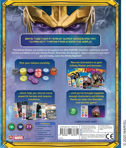 Vista 3 de Asmodee Juego de mesa Marvel Splendor: une héroes y gemas en una aventura de estrategia épica, juego familiar para niños y adultos, a partir de 10
