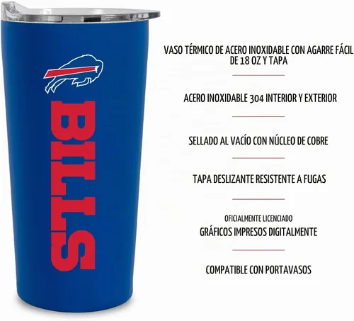 Vista 6 de Rico Industries Vaso de fútbol NFL suave al tacto, fácil agarre