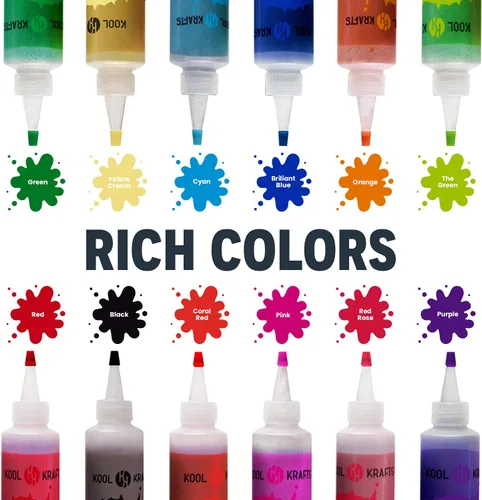 Vista 4 de KOOL KRAFTS Kit de teñido anudado, todo incluido con 12 colores vibrantes, + 4 camisetas blancas, perfecto para niños y adultos, divertidos