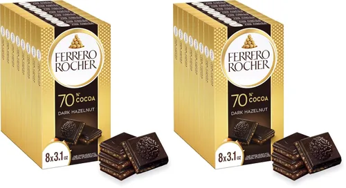 Vista 8 de Ferrero Rocher - Barras de caramelo de chocolate negro al 70%, relleno