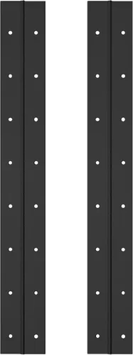 Vista 13 de Bisagra de Piano de Acero Inoxidable Negra de 2 Piezas de 2" x 18", 0.060" / 1/16" de Grosor, Bisagra de Piano de Trabajo Pesado con Agujeros Negro