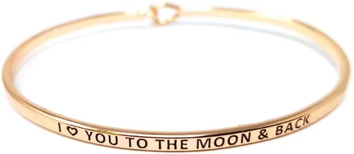 Vista 16 de By you - Brazalete con gancho, pulsera delgada grabada con un mensaje positivo e inspirador