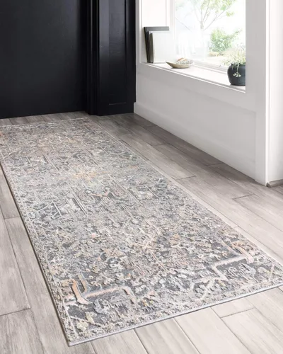 Vista 2 de Loloi Alfombra de pasillo Lucia Charcoal/Multi 2'-8" x 10