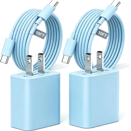 Vista 14 de Matsusho Cargador para iPhone 17, 16, 15, carga rápida, 10 pies, paquete de 2 cargadores de pared USB C de 20 W con cable de carga tipo C de 10 pies