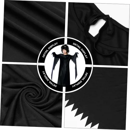 Vista 9 de NOLITOY 2 Pcs Halloween Death Robe Halloween Costumes Vampire Costume Prom Dresses Death Costume Child Fancy Costume Halloween Costumes Prank Props