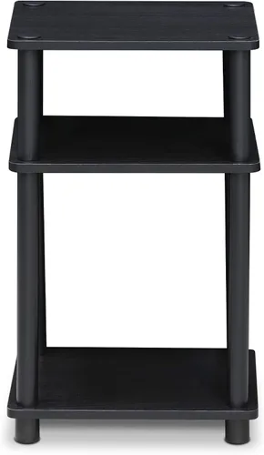 Vista 4 de Furinno Turn-N-Tube Accent - Estante decorativo, color espresso/negro y solo mesa auxiliar de 3 niveles, 1 paquete, americano/negro