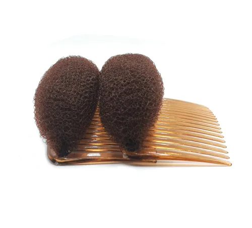 Vista 5 de 2 piezas encantadoras inserciones de volumen para el cabello, peine Do Beehive, herramienta para hacer moños, base para el cabello, accesorios