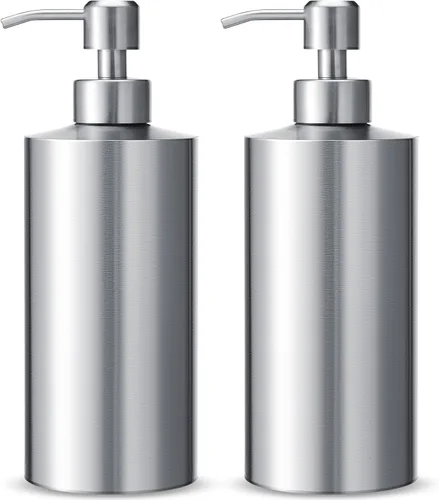 Vista 9 de Dispensador de jabón grande de acero inoxidable de 18.6 oz / 550 ml