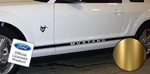 Vista 3 de Adhesivos de rayas laterales para puerta de panel basculante para Ford Mustang Negro (brillo) - RJ - CB