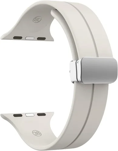 Vista 35 de Banda magnética compatible con Apple Watch de 38mm 40mm 41mm 42mm 44mm 45mm 46mm 49mm, mujeres y hombres, correa deportiva de silicona compatible
