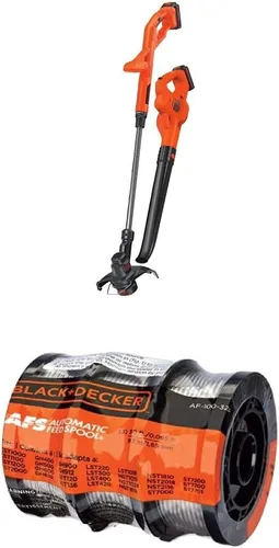 Vista 2 de BLACK+DECKER Cortadora/bordeadora de hilo de litio de 20 V MAX con batería de litio adicional de 2.0 amperios hora (LCC222 y LBXR2020-OPE)