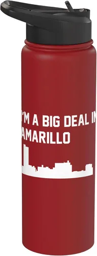 Vista 10 de I'm A Big Deal In Amarillo Stainless Steel Insulated Water Bottle