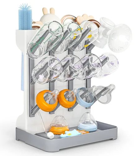 Vista 10 de GoMaihe Estante de Secado para Biberones: Soporte Vertical para Secador de Biberones que Ahorra Espacio - Soporte de Almacenamiento de Accesorios